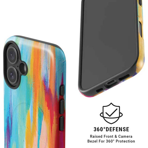 Multicolor Brush Stroke by Etta Vee iPhone 16 Plus Magsafe Impact Case